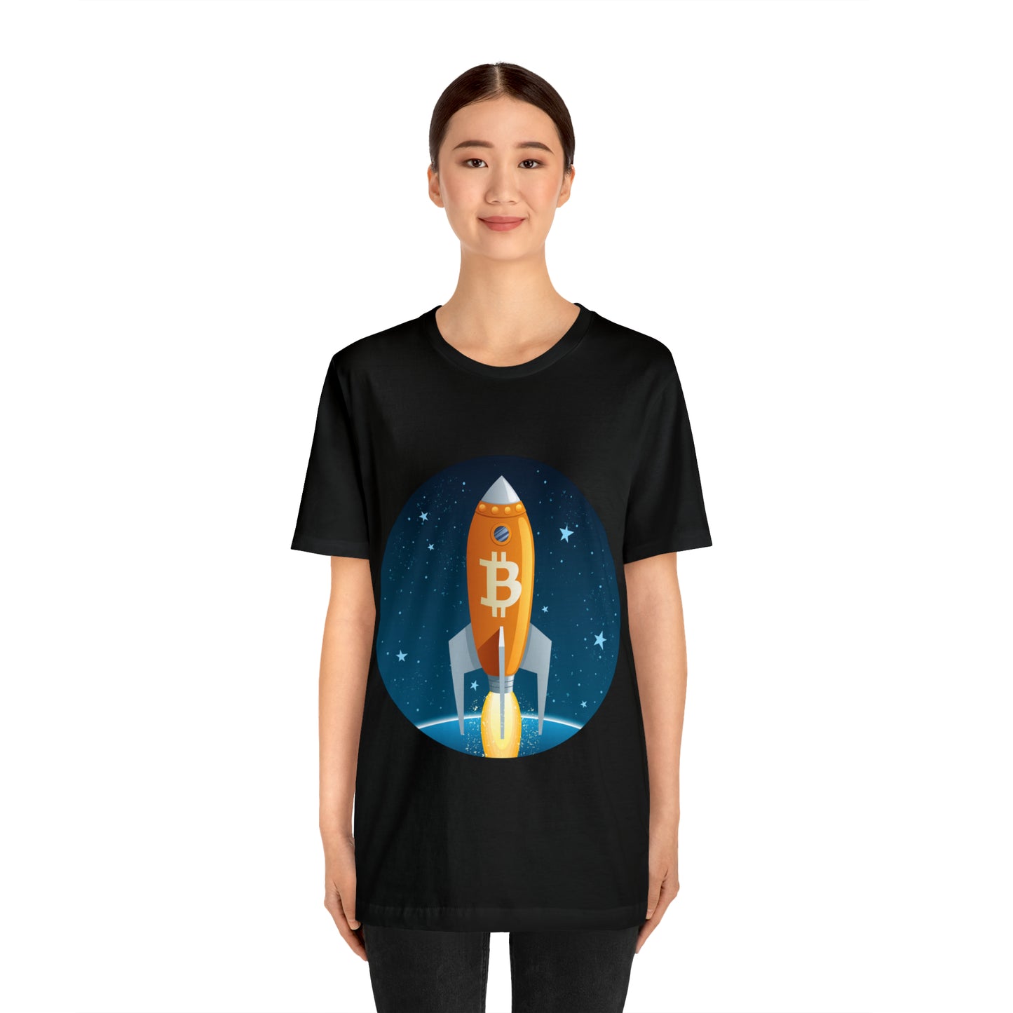 BitCoin Rocket Unisex Short Sleeve