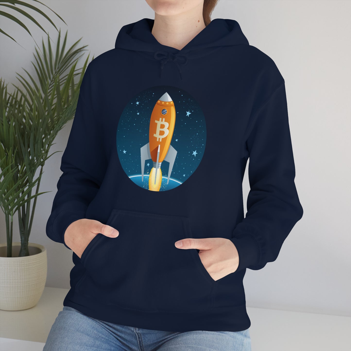 Bitcoin Rocket Unisex Hoodie