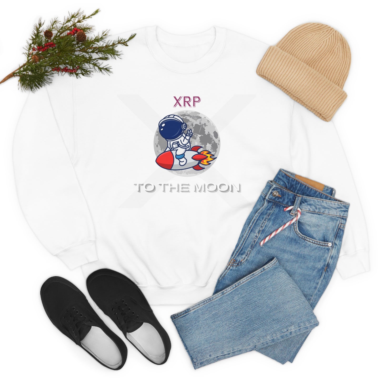 XRP To the Moon (Unisex Crewneck Sweatshirt)