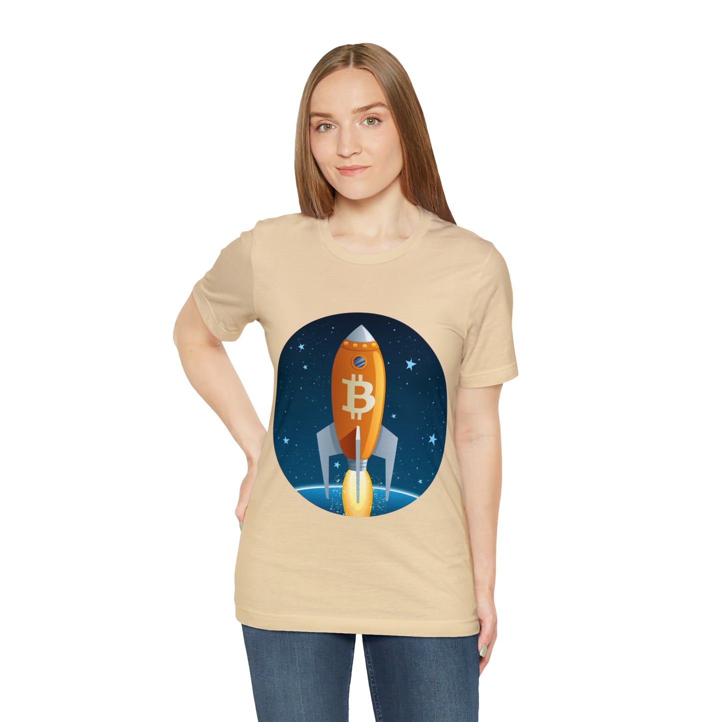 BitCoin Rocket Unisex Short Sleeve