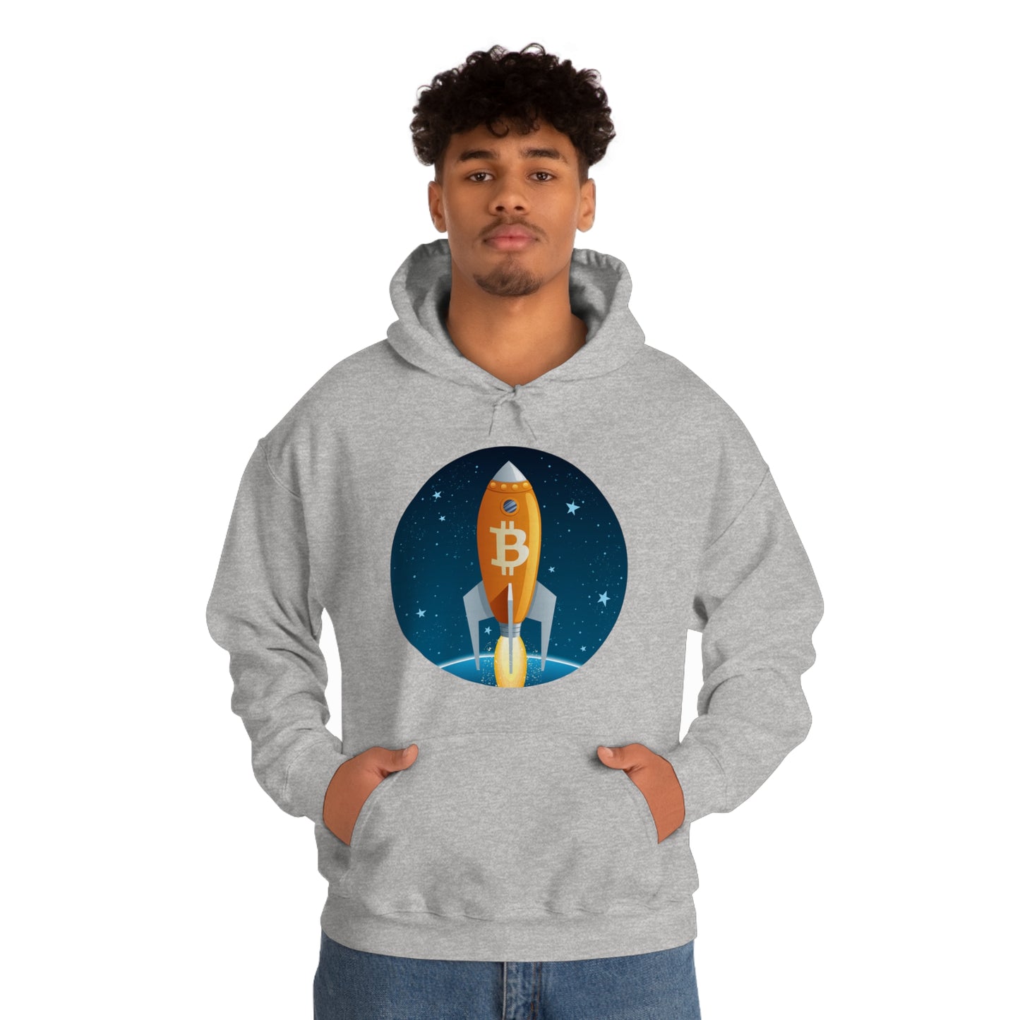 Bitcoin Rocket Unisex Hoodie