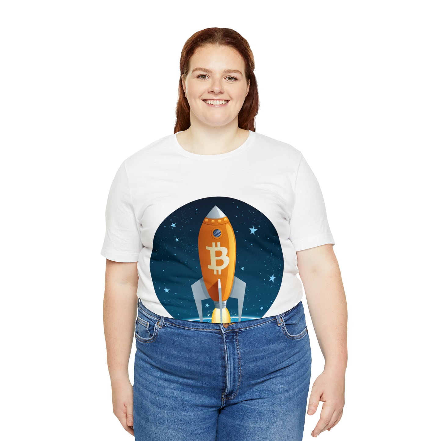 BitCoin Rocket Unisex Short Sleeve